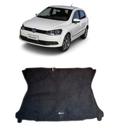 Tapete Porta Malas De Carpete Volkswagen Gol G6 2012 Com Logo Bordado Preto- 100.355PTO
