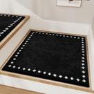 Tapete preto antiderrapante lavável, antiderrapante, tchdio, 79x79cm