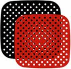 Tapete Protetor Forma de Silicone Quadrado para Airfryer Fritadeira Elétrica Antiaderente Reutilizável Multifuncional Não Pegajoso Tamanho 8,5cm