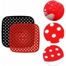 Tapete Protetor Fritadeira Airfryer Quadrado Silicone 18,5cm