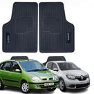 Tapete PVC Antiderrapante 4 Peças Bordado Duster Oroch Kangoo Captur Clio Sedan Van Master Sandero