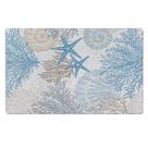 Tapete Qabliqo Blue Beach Door Door Tapete 43x76 cm antiderrapante