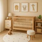 Tapete quarto do bebe de crochê quarto infantil safari poa 1m