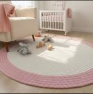 Tapete quarto do bebe de croche rosa 1m