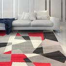 Tapete Quarto Sala Importado Tournai 1.50 x 2.00m Vermelho