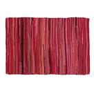 Tapete Ramanta Home Chindi Rag 100% algodão 60x90cm vermelho tecido à mão