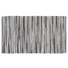 Tapete Ramanta Home tecido à mão 100% algodão 91x152 cm de carvão Tapete Ramanta Home tecido à mão 100% algodão 91x152 cm de carvão