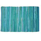 Tapete Ramanta Home tecido à mão 100% algodão Chindi Rag Teal 60x90cm