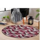 Tapete Redondo 1,40x1,40 Cami Casa Jacquard Antiderrapante