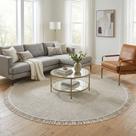 Tapete Redondo 1,50x1,50 com Base Antiderrapante Ideal para Casa Toda