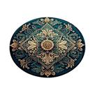 Tapete Redondo Antiderrapante Com Estampa 3D Colorida De Mandala E Chakra Para Meditação, Yoga,