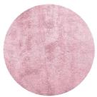 Tapete Redondo Antiderrapante Macio Apolo Felpudo Pelo Baixo Liso 1,5m - Rosa
