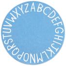 Tapete redondo infantil Topotdor 160 cm Blue Alphabet Play Mat