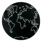Tapete Redondo Mapa Mundi Preto Quarto Infantil Bebê 1,4m Tapete Redondo Mapa Mundi Preto Quarto Infantil Bebê 1,4m