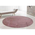 Tapete Redondo Pele Bangor 1,8 metros Rose Niazitex Tapete Redondo Pele Bangor 1,8 metros Rose Niazitex