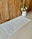 Tapete Retangular Beira de Cama 1,40mx70cm Crochê Artesanal
