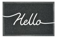 Tapete Retangular Preto 60x90 Cm Hello