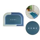 Tapete Reto Modelo Home Azul Entrada Porta Casa Apartamento Antiderrapante Emborrachado Decoração de Ambientes