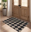 Tapete Rugalia Easy Jute Checkered Entryway 70x120cm preto