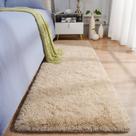 Tapete Runner Benron Soft para quarto, lavável em 60 x 180 cm, bronzeado claro