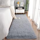 Tapete Runner Chicrug 61x305 cm, macio, pelúcia, cinza, que não solta