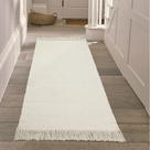 Tapete Runner Collive Hallway 60x150cm de algodão branco/bege Tapete Runner Collive Hallway 60x150cm de algodão branco/bege