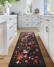 Tapete Runner CRYPTOLITE Boho Floral 60x180cm lavável antiderrapante