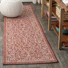 Tapete Runner JONATHAN Y Charleston Vintage 2m x 3m vermelho/bege