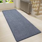 Tapete Runner Keeko Soft Memory Foam 2x6 azul para quarto