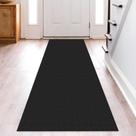 Tapete Runner KOZYFLY lavável 60x210cm preto/cinza carvão