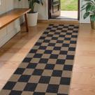 Tapete Runner Lahome Checkered Easy Jute 61x244cm para interior e exterior