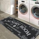 Tapete Runner Lahome Farmhouse Lavanderia 50x150cm Preto Tapete Runner Lahome Farmhouse Lavanderia 50x150cm Preto