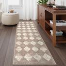 Tapete Runner Lahome Moroccan Treills 2x6 bege lavável