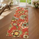 Tapete Runner Lahome Red Floral Kitchen 60x150cm lavável Tapete Runner Lahome Red Floral Kitchen 60x150cm lavável