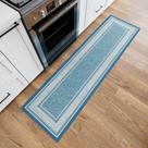 Tapete Runner Ottomanson Hallway 56x213cm de nylon turquesa Tapete Runner Ottomanson Hallway 56x213cm de nylon turquesa