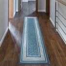 Tapete Runner Ottomanson Lavável à Máquina 80x300cm Azul