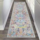 Tapete Runner Pauwer lavável 60 x 180 cm, antiderrapante, cinza, lã sintética