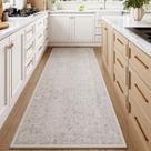 Tapete Runner PureCozy Grey 90x210 cm, lavável no corredor, antiderrapante