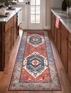 Tapete Runner SERISSA Boho lavável 60x150cm Vintage Rust