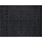 Tapete Sala 200X300 Alto Relevo Realce Eden 56 Chumbo Preto