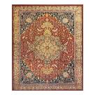 Tapete Sala 200X300 Classico Oriental Kashan Vermelho Preto