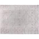 Tapete Sala 250X300 Alto Relevo Realce Eden 51 Cinza Prata