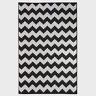Tapete Sala Decorativo 50X100 Cm Geometrico Zigzag Preto Tapete Sala Decorativo 50X100 Cm Geometrico Zigzag Preto