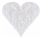 Tapete Sala Felpudo Peludo Branco Coração 100 cm Tapete Sala Felpudo Peludo Branco Coração 100 cm