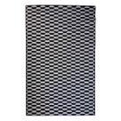 Tapete Sala Geométrico Colmeia 100X150 Cm Preto Lavável Fino