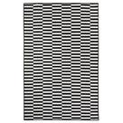 Tapete Sala Geométrico Listras 200X300 Preto Prata Listrado