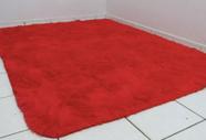 Tapete Sala Grande Peludo 2,40 X 2,00 Tapete Felpudo Macio Luxo Vermelho