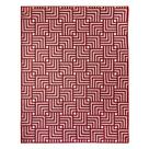 Tapete Sala Moderno Geometrico Tabuleiro 100X150 Cm Vermelho