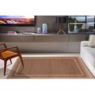 Tapete Sala Quar Econature Moldura 2,00X2,50 Bege Marrom-87 Tapete Sala Quar Econature Moldura 2,00X2,50 Bege Marrom-87