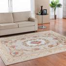 Tapete Sala Quarto 1,00x1,50 Antiderrapante Tulipa Bege